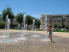 Amelia Plays in the Reston Fountains
